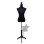 Velvet Female Fabric Torso Black with Base