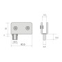 Hinges for Glass Door, pair