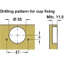 Concealed Hinge inset mounting, pair