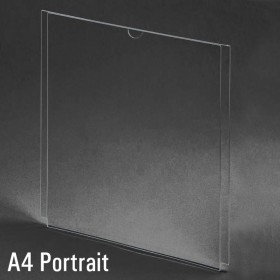 A4 Portrait Acrylic Display Sleeve Sign Holder