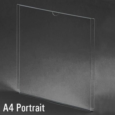 A4 Portrait Acrylic Display Sleeve Sign Holder