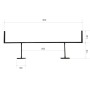 Sign Holder with magnets 900mm Black