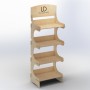Rustic Shop Shelving Display SYDNEY 4 Tier