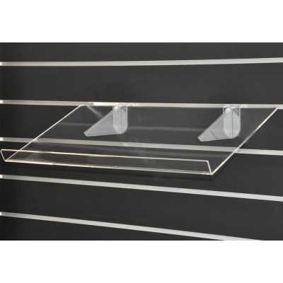 Acrylic Shelf with lip 25 deg