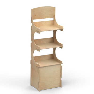 Rustic Shop Shelving Display SYDNEY 4 Tier