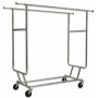 Double Salesman Clothing Rack Chrome