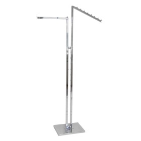 2 Way Clothing Rack With Straight and Waterfall Arms