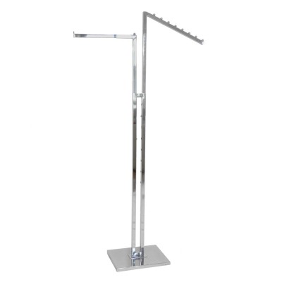 2 Way Clothing Rack With Straight and Waterfall Arms