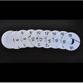 Size Divider for Clothing Racks, Set 2 (6,8,10,12,14,16,18,2xBlank)