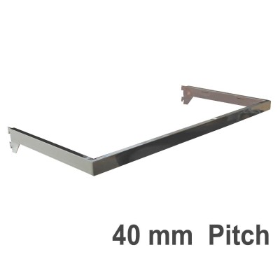 Wall Strip Hang Rail Chrome 40mm Pitch