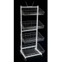 Wire 4 Basket Stand White