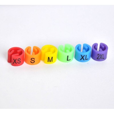 Size Marker for Hangers, Set 1 (XS,S,M,L,XL,XXL)