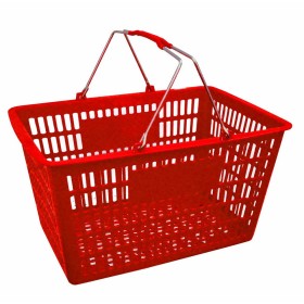Plastic Shopping  Basket 29L Red