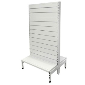Double Sided Metal Slatwall Gondola White