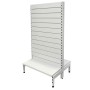 Double Sided Metal Slatwall Gondola White