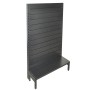 Single Sided Metal Slatwall Gondola Black/Hammertone