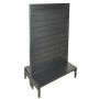 Double Sided Metal Slatwall Gondola Black/Hammertone