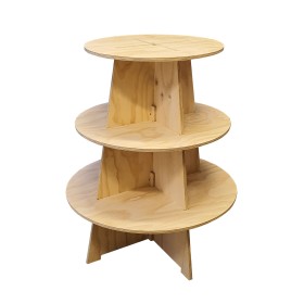 Timber Shelving Display TREE 3 Tier 