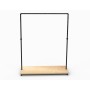 MARIO Single Clothes Rack with Shelf Black