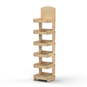 6-Tier Rustic Wooden Display COUNTRY 6