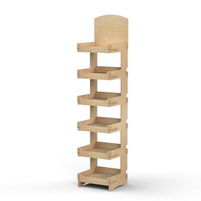 6-Tier Rustic Wooden Display COUNTRY 6