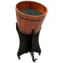 Wooden stand to display barrel on a slant
