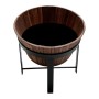 Metal stand to display barrel on a slant