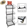 Wire 4 Basket Stand Black