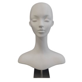 Head Display ST3  Mannequin Female Plastic WHITE 