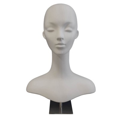 Head Display ST3  Mannequin Female Plastic WHITE 