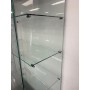Frameless Glass Showcase Display Black 900mm