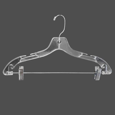 Clear Plastic Combination Hanger with clips