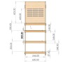 Timber Display Stand Double sided BYRON