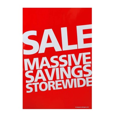 Sale Massive Savings Storewide Signs/Posters - 4 pack 