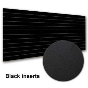 Slatwall Panel with Black inserts 2400x1200