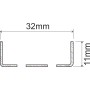 Wall Strip 40mm Pitch Double 1800mm