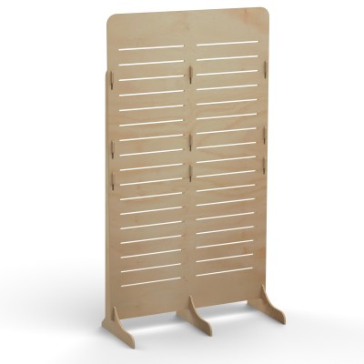 Wide Wooden Slatwall Display Stand STANDY-D