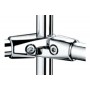 Tubing connector for 3 tubes turning
