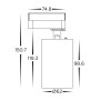 Single Circuit 12W Dimmable Track Head